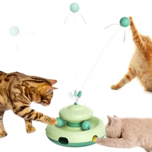 Cat Ball Track Toy Automatic Kitten Toy No Batteries Needed Mental Stimulation Exciting Pet Supplies Wand Track Hole Seeking