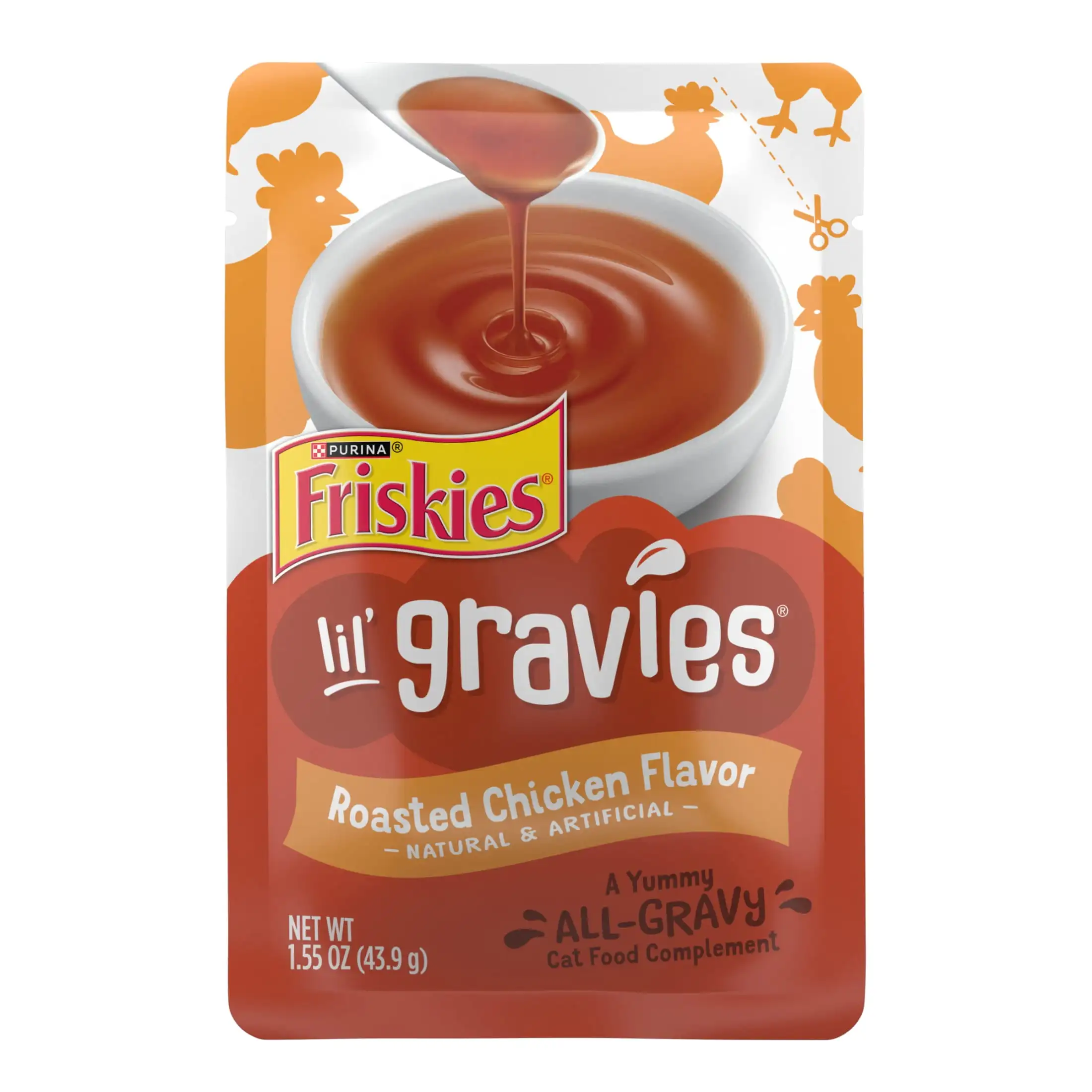 Purina  Lil Gravies Roasted Chicken Flavor Gravy, Wet Cat Food, 1.1 oz. Pouch, 16 Count
