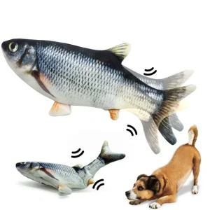 Cat Dog Toy Fish USB Charging Electric Floppy Simulation Fish Interactive Training Teeth Grinding Pet Chew Toys Cats toy Bug toy